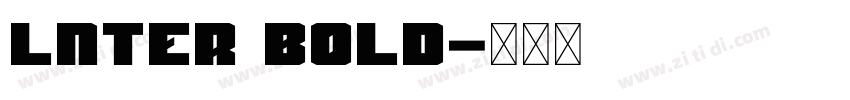 lnter Bold字体转换